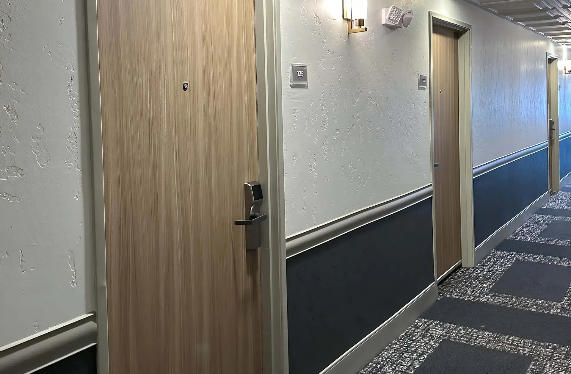 modern hotel corridor