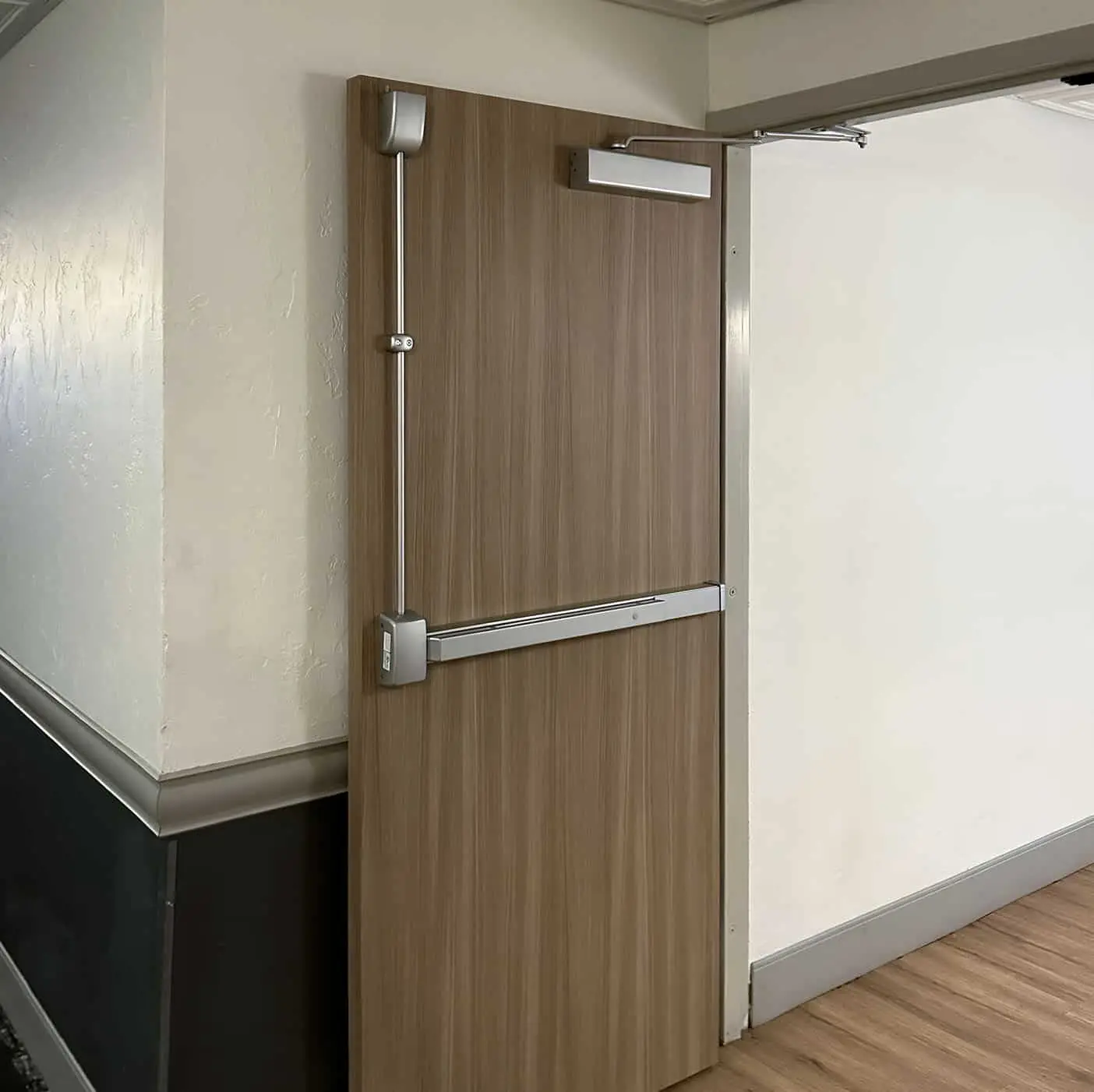 commercial-grade steel fire door