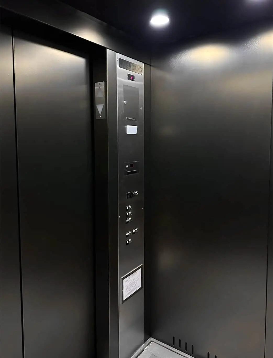 black interior wall panels