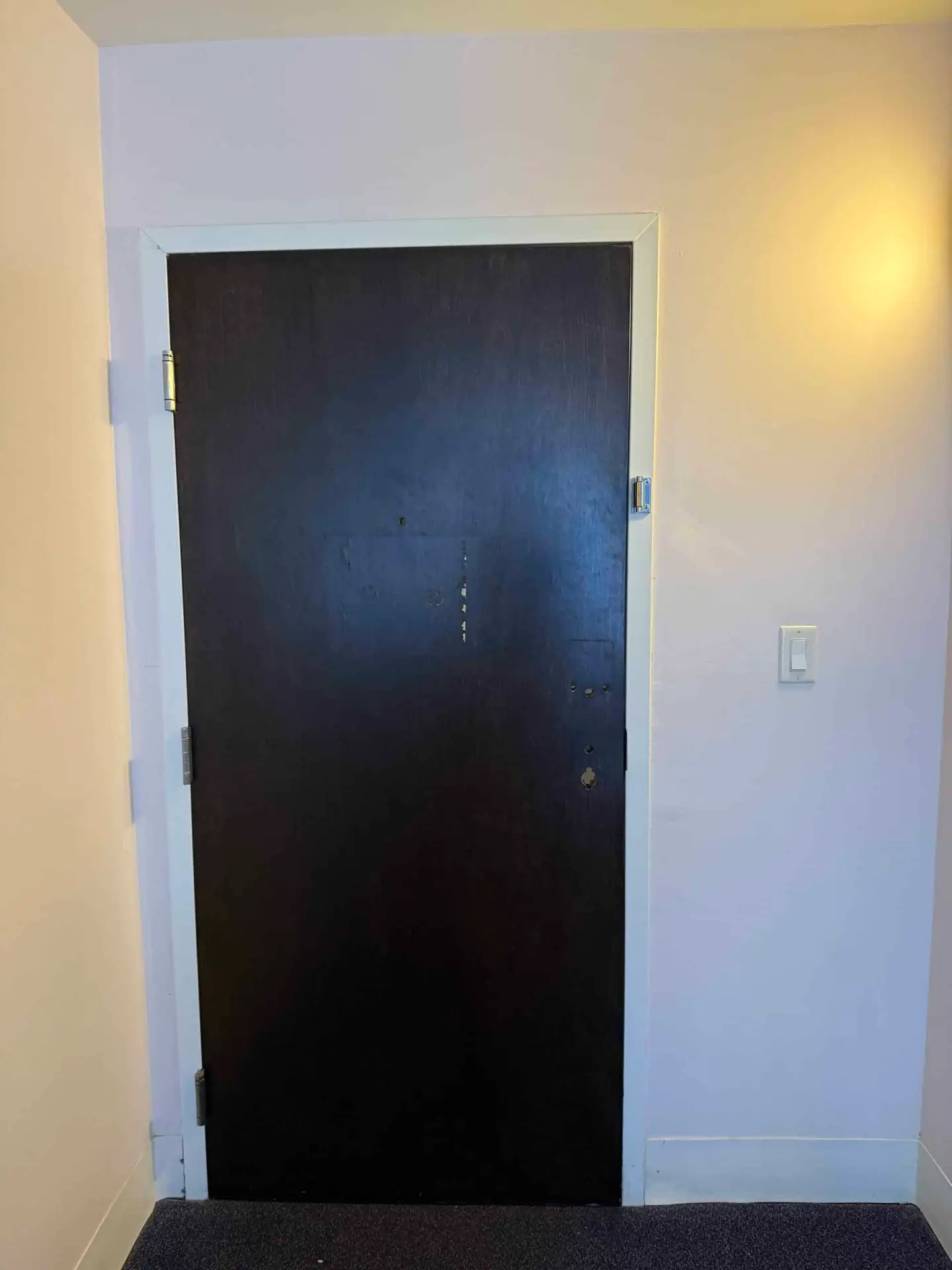 dark brown door
