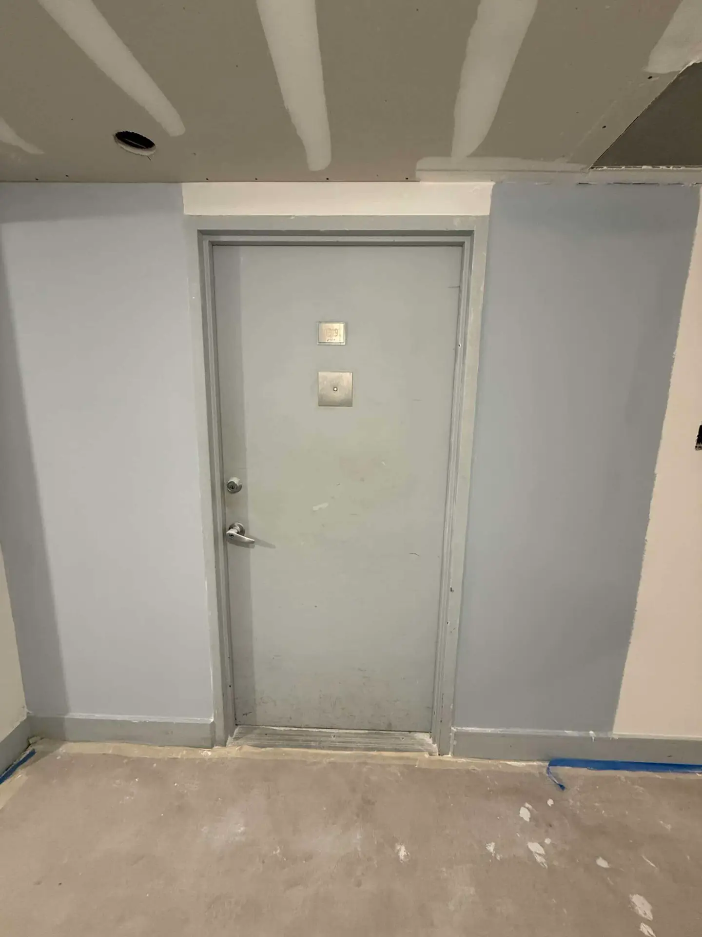 commercial-style steel door