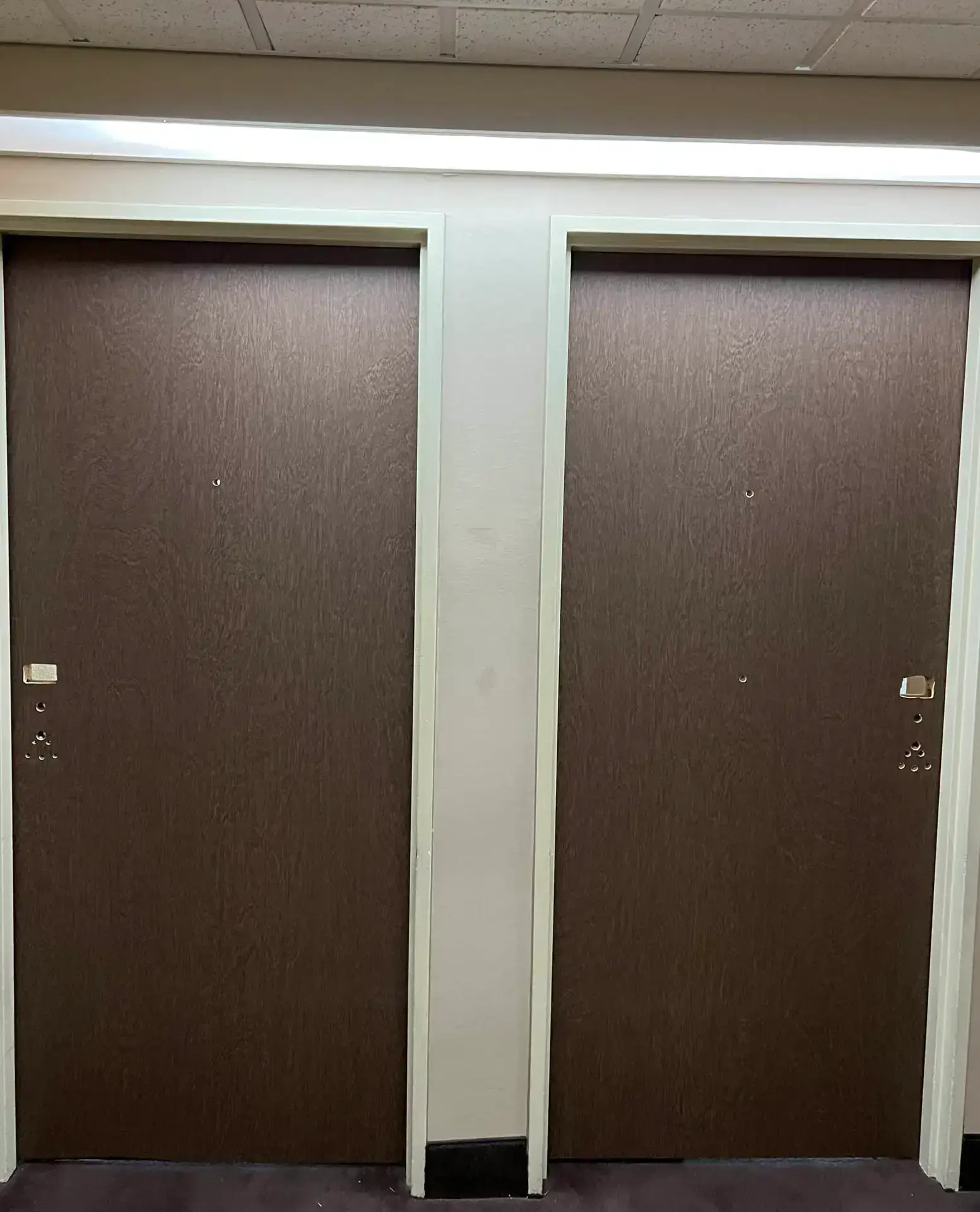two commercial interior doors