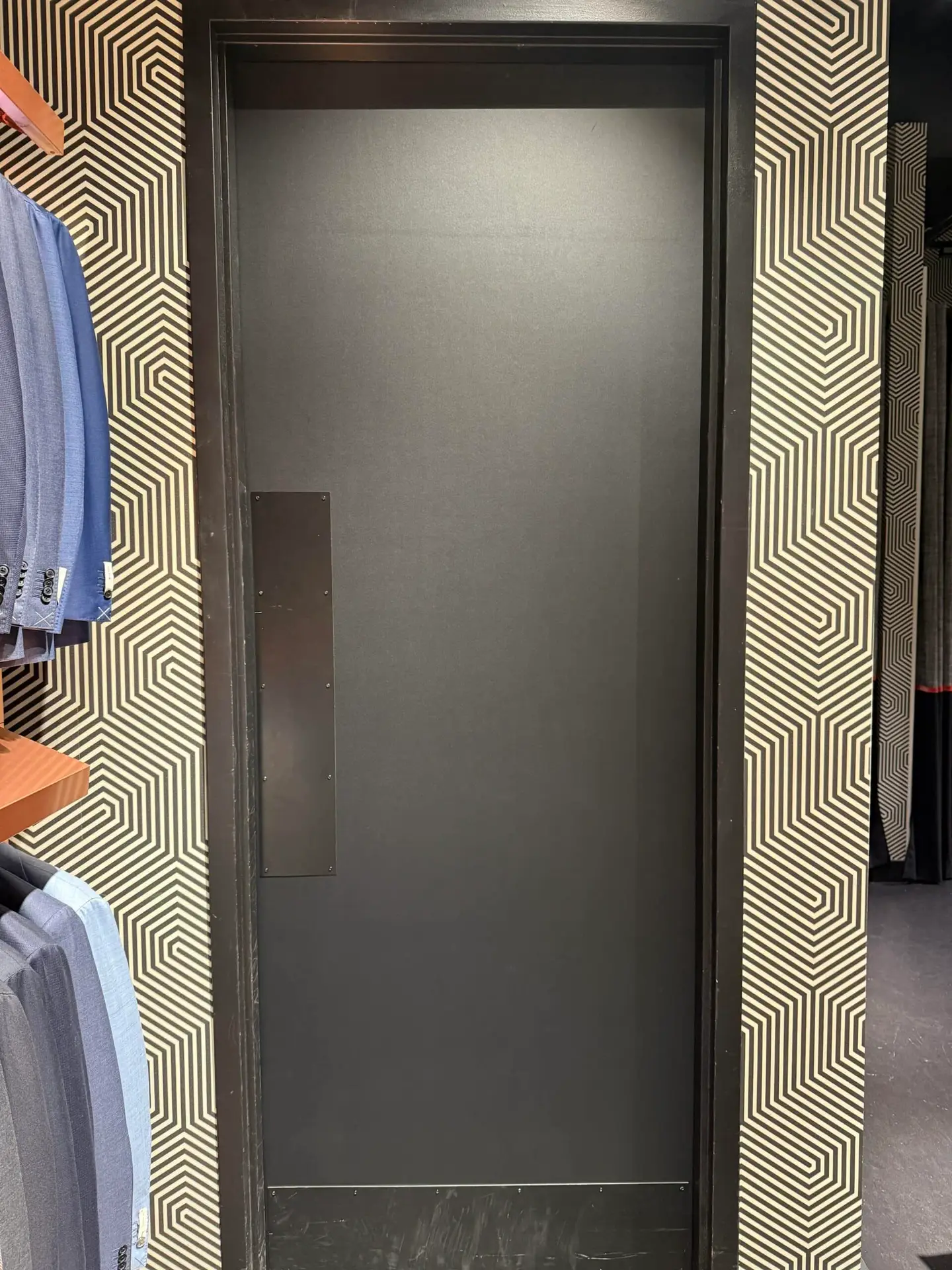 matte black flush door