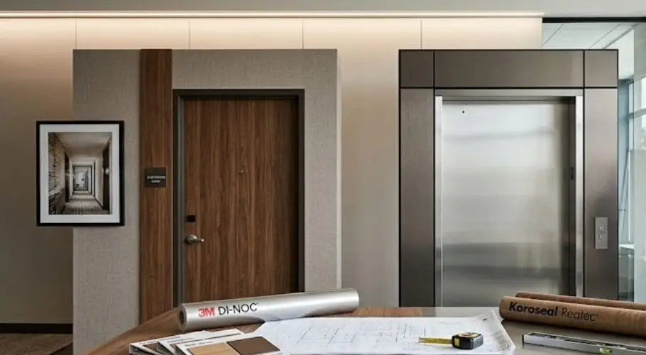 Metal finish architectural film swatch